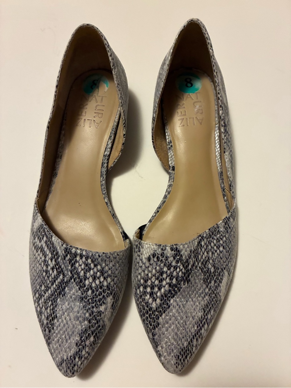 Naturalizer Snake-Print Pointed D'Orsay Flats